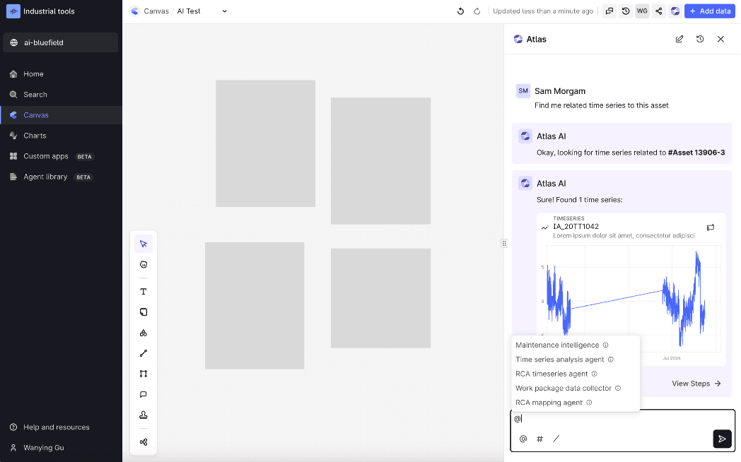 Multi-agent conversation — industrial task thread