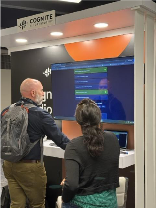 Users interacting with the Eos prototype at Impact 2025