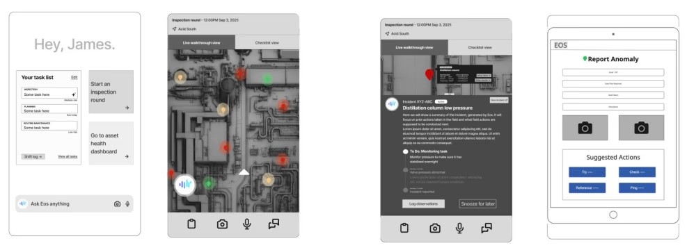 Low fidelity ideation — solution flow directions