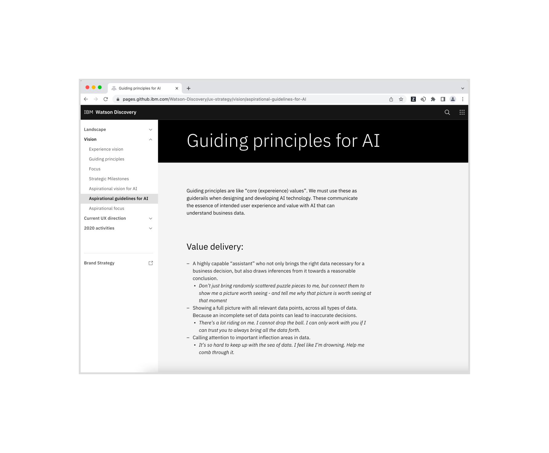 AI guiding principles