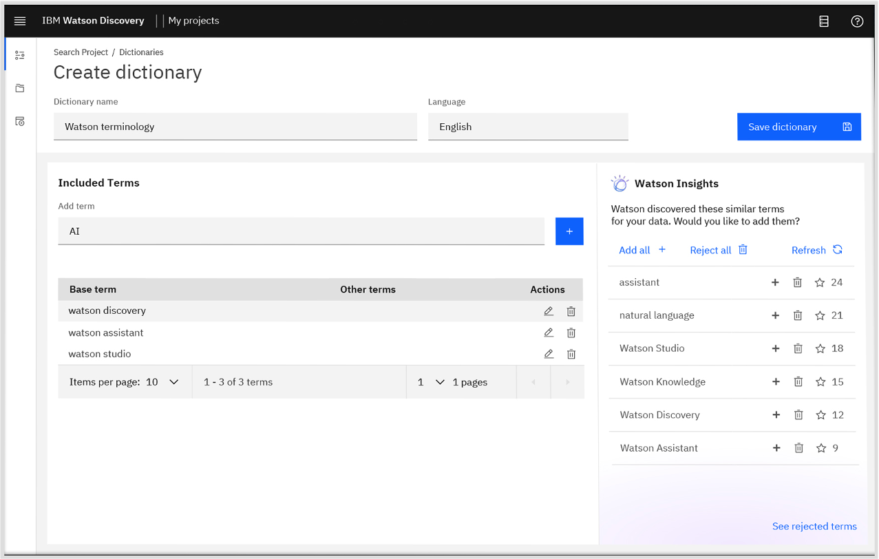 Domain vocabulary training — high fidelity final UI